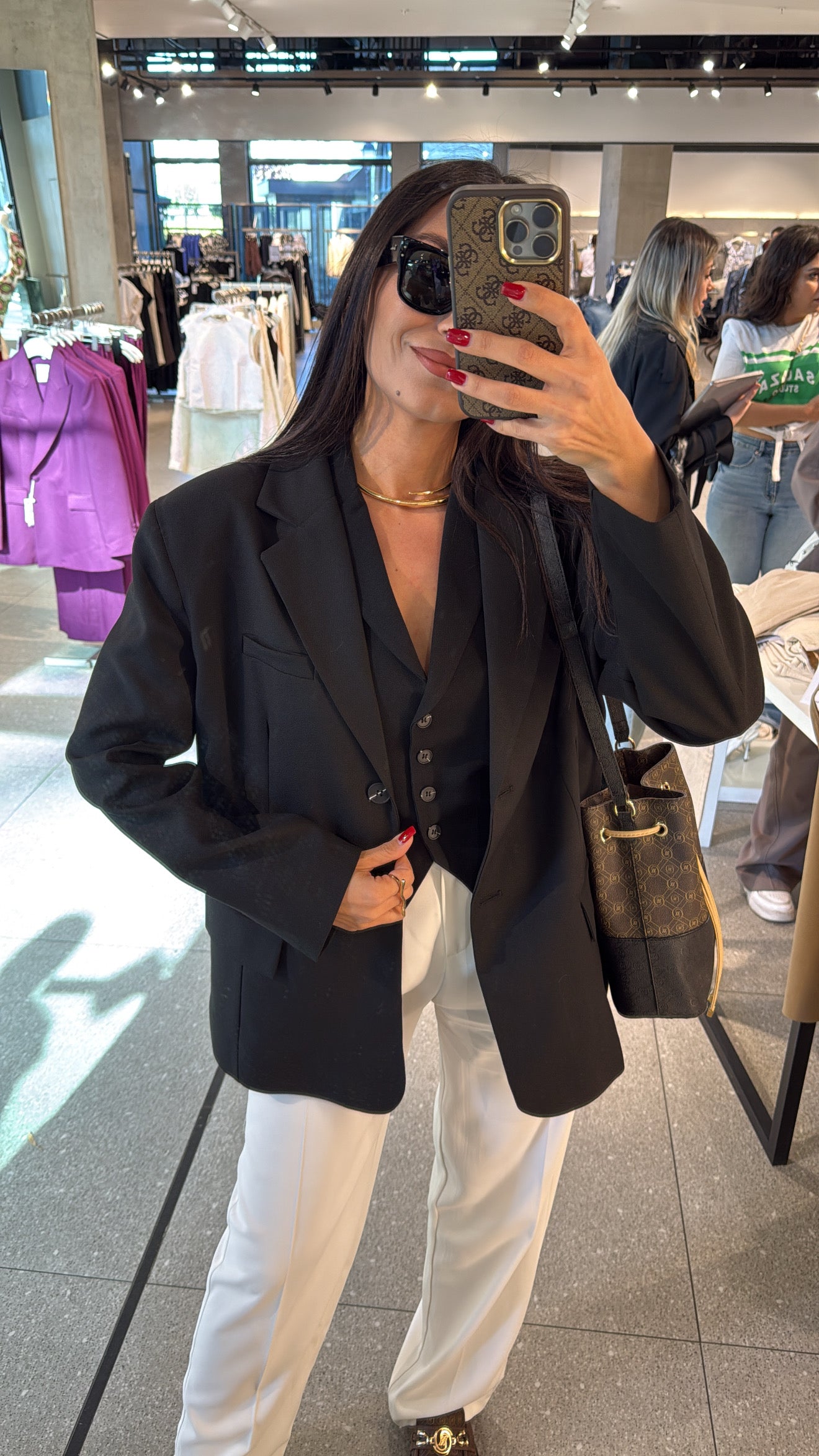 Siyah Çift Dikiş Blazer Ceket