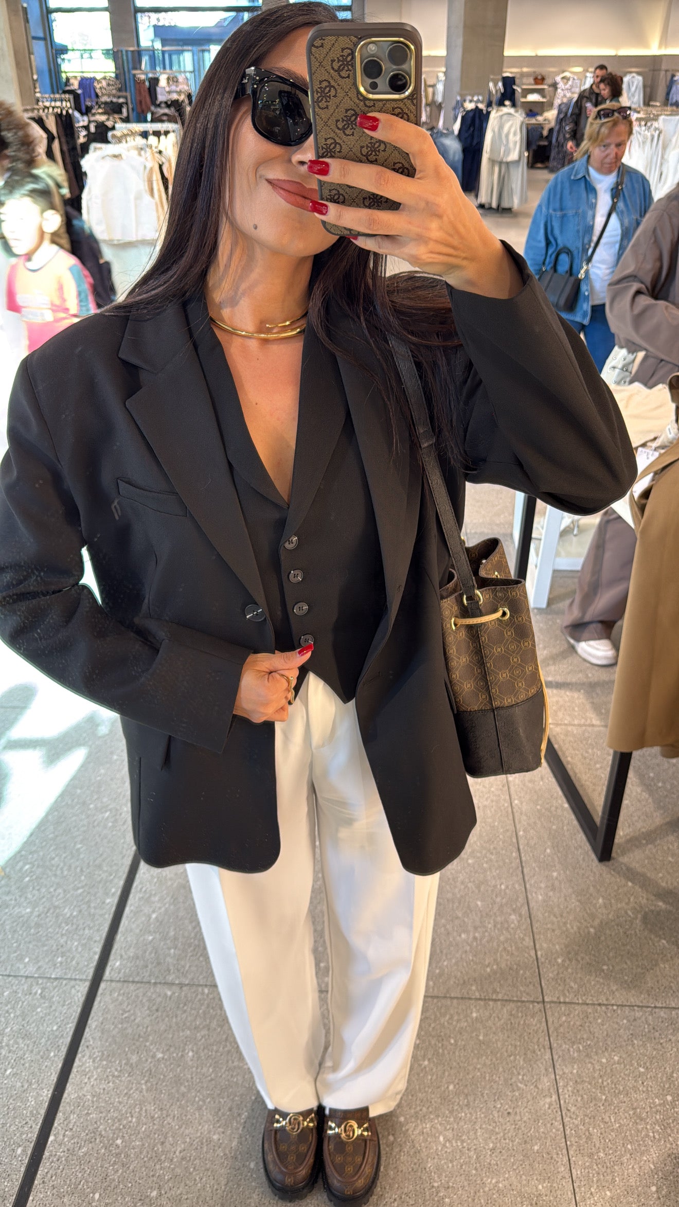 Siyah Çift Dikiş Blazer Ceket