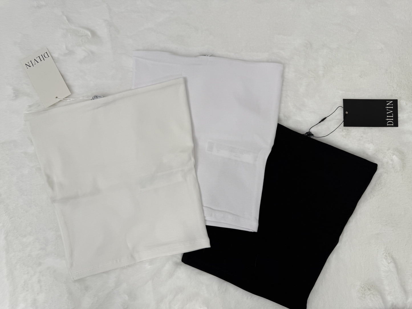Beyaz Straplez Crop Top