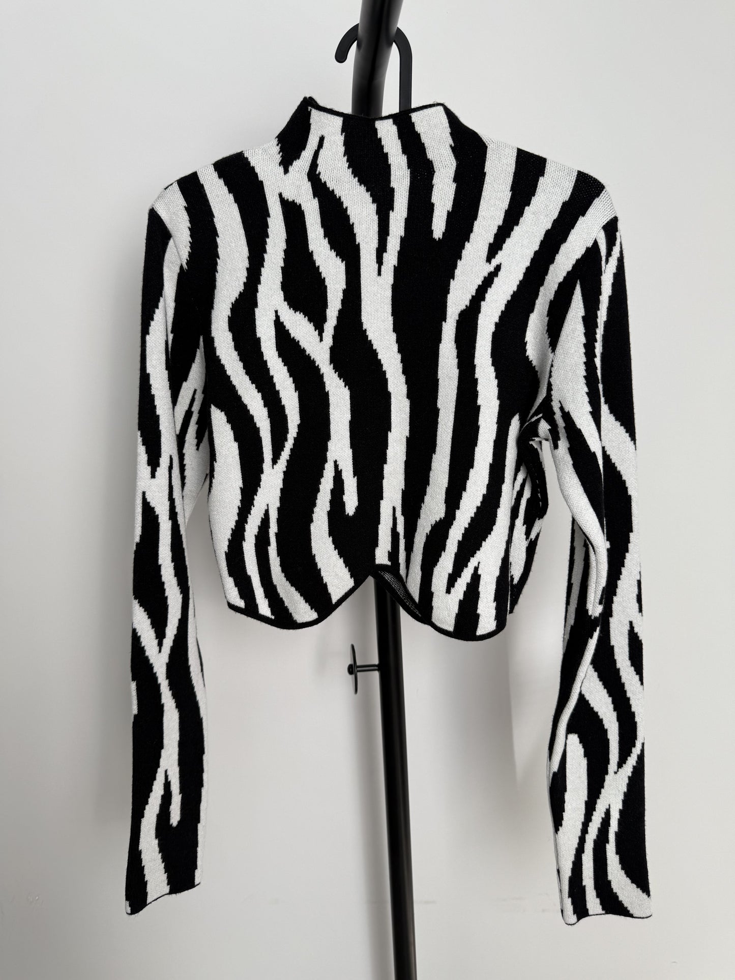 Zebra Desen Crop Kazak