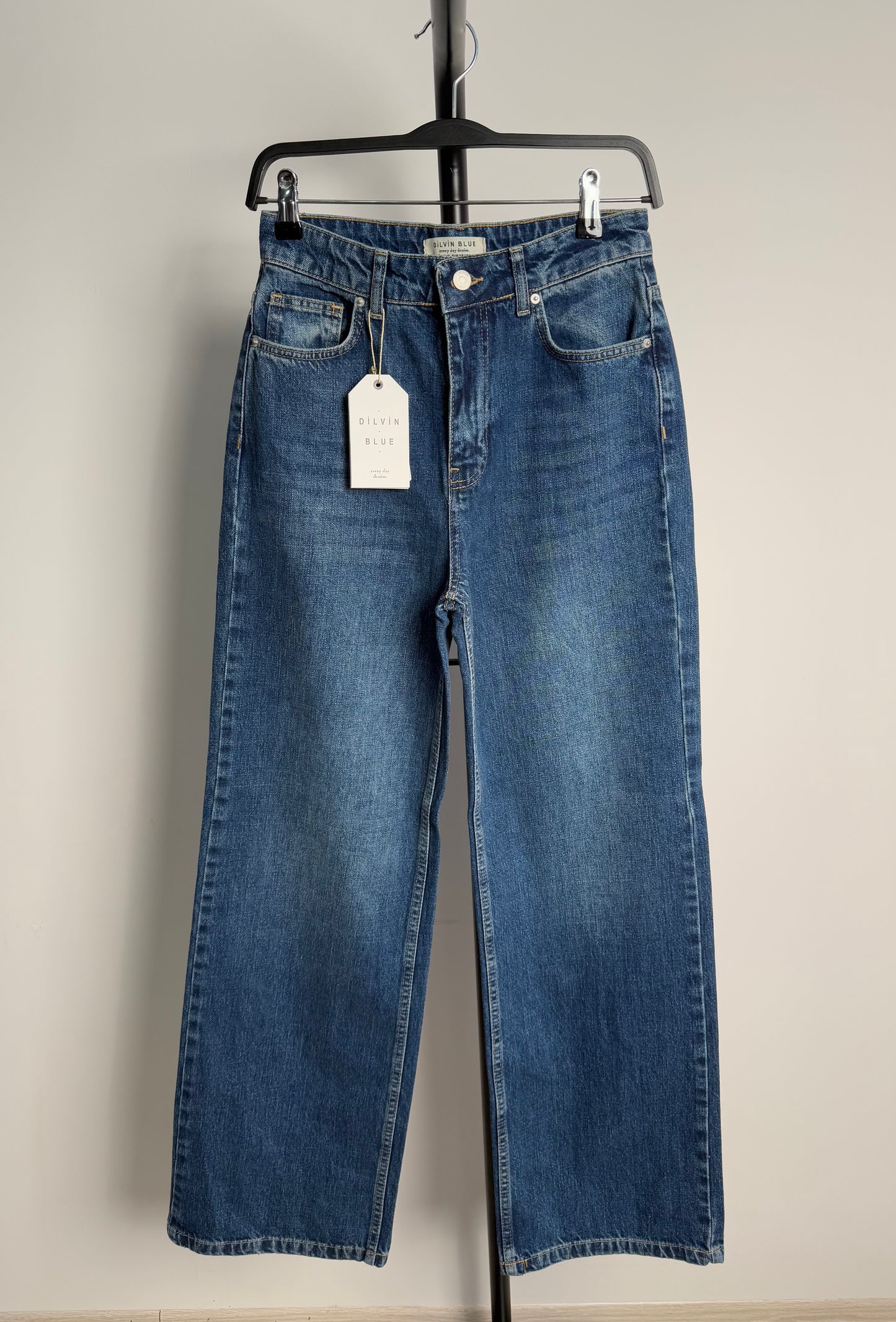 Wideleg Şantuklu Kumaş Kot Pantolon