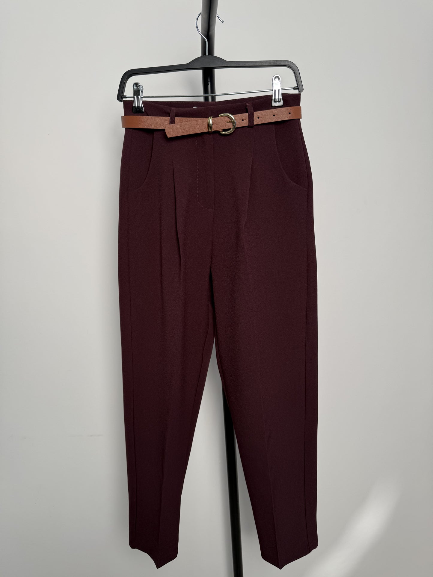 Mürdüm Kemerli Havuç Pantolon