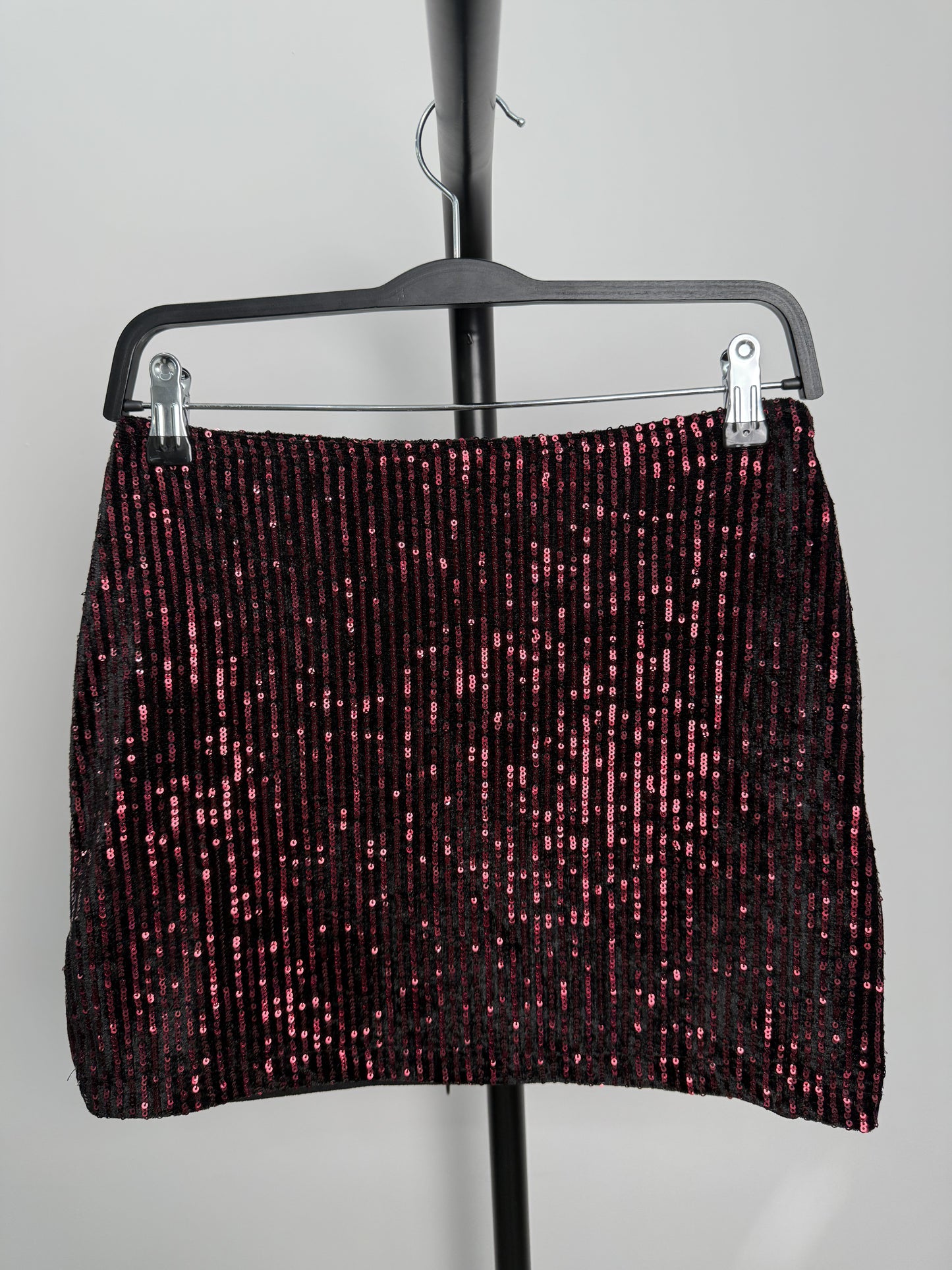 Bordo Pullu Etek