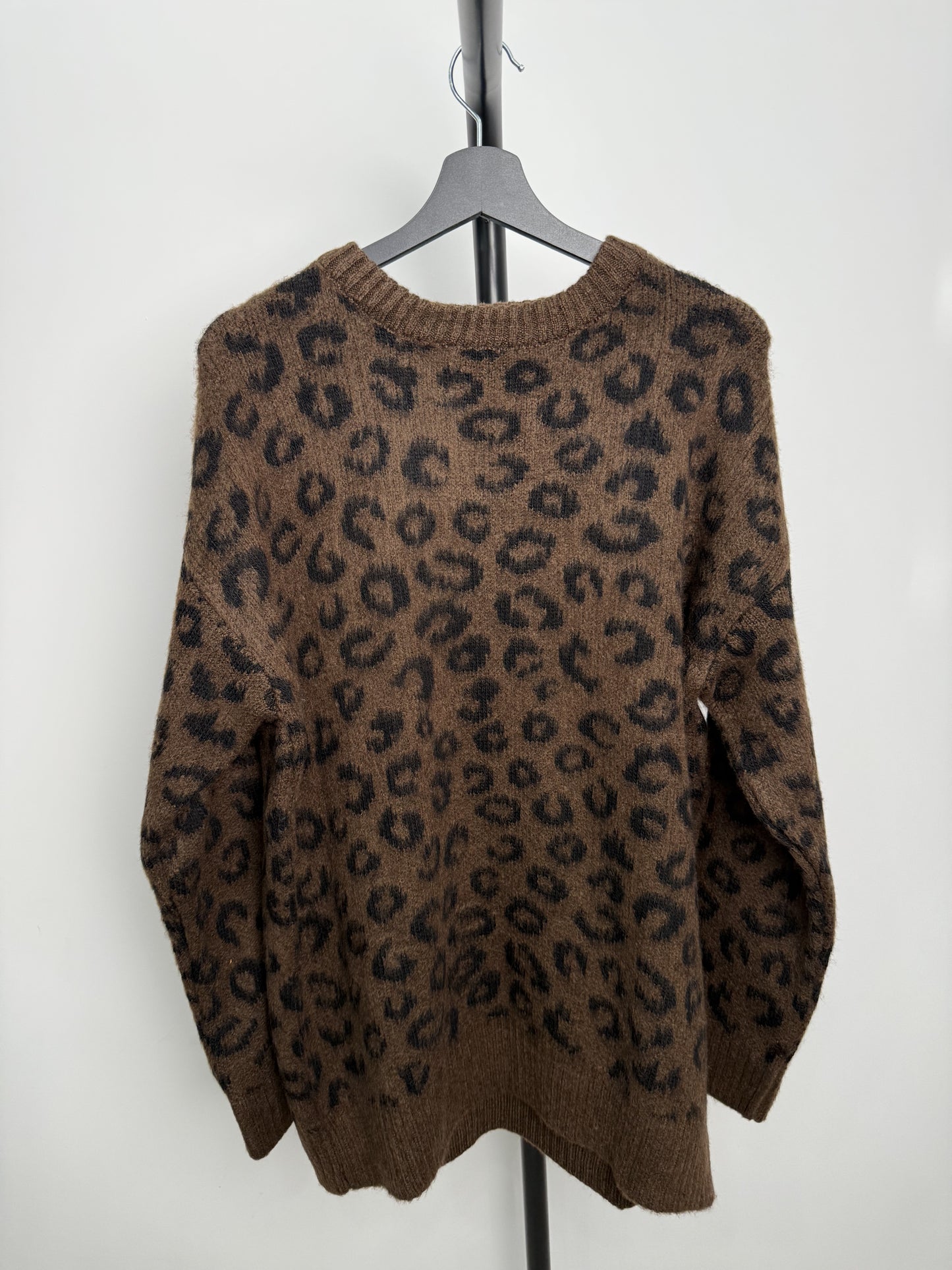 Leopar Desen Uzun Kazak